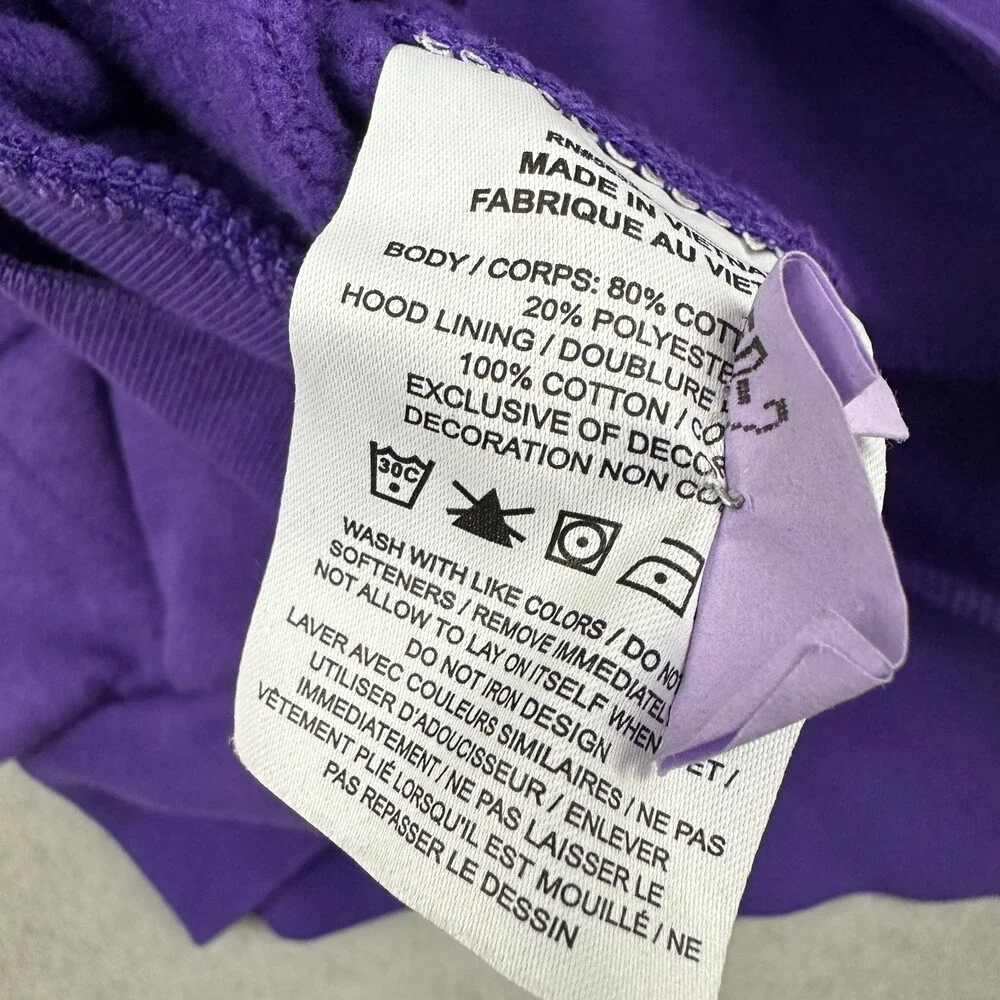 Los Angeles Lakers Hoodie Men Medium Purple Nike Pullover Sweatshirt Logo NBA M